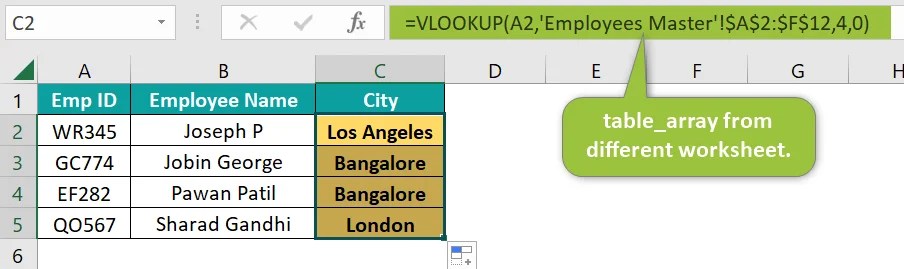 VLOOKUP From Another Sheet in Excel - Step by Step Examples