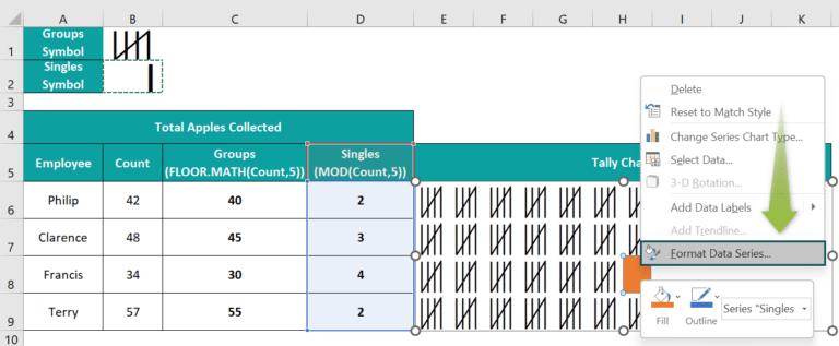 Tally Chart In Excel - Uses, How to Create? (Step by Step Examples)