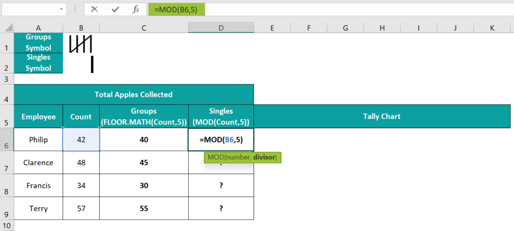 Tally Chart In Excel - Uses, How to Create? (Step by Step Examples)