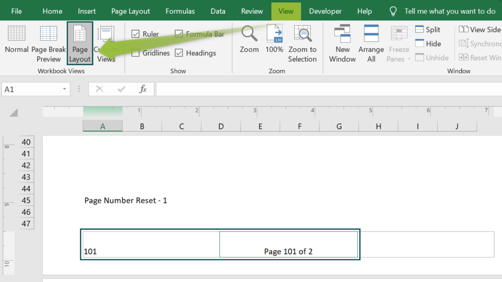 Page Numbers In Excel Examples, How To Add, Insert & Reset?