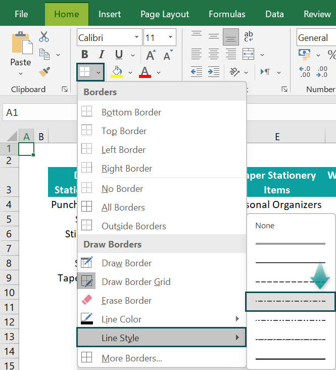 Border In Excel Shortcut, How To Create, Add, & Remove Borders