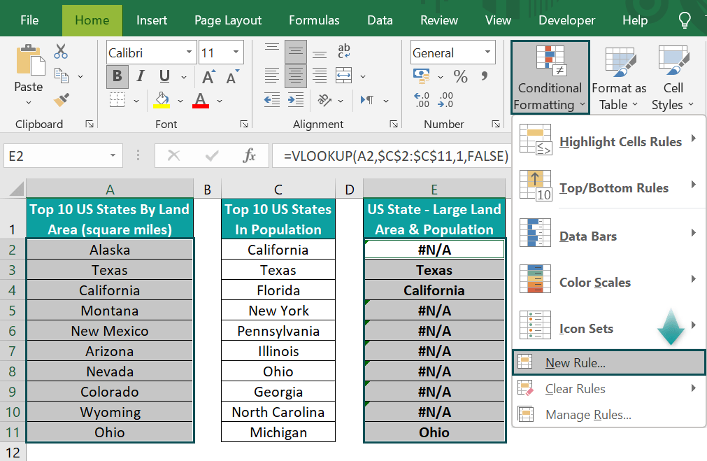 How to Compare Two Columns In Excel Using VLOOKUP?