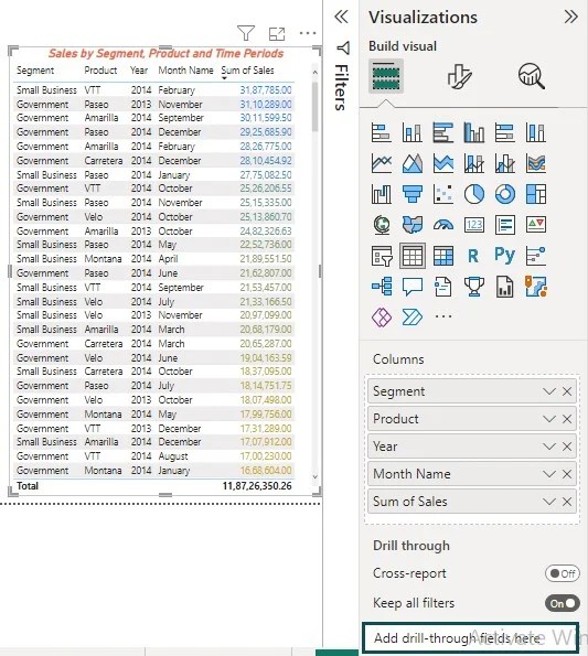 Power BI Drillthrough Examples, How to Use Drillthrough Filters?
