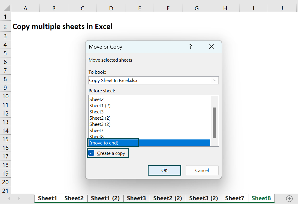 Copy Sheet In Excel How to Duplicate Sheet (Top 5 Methods)