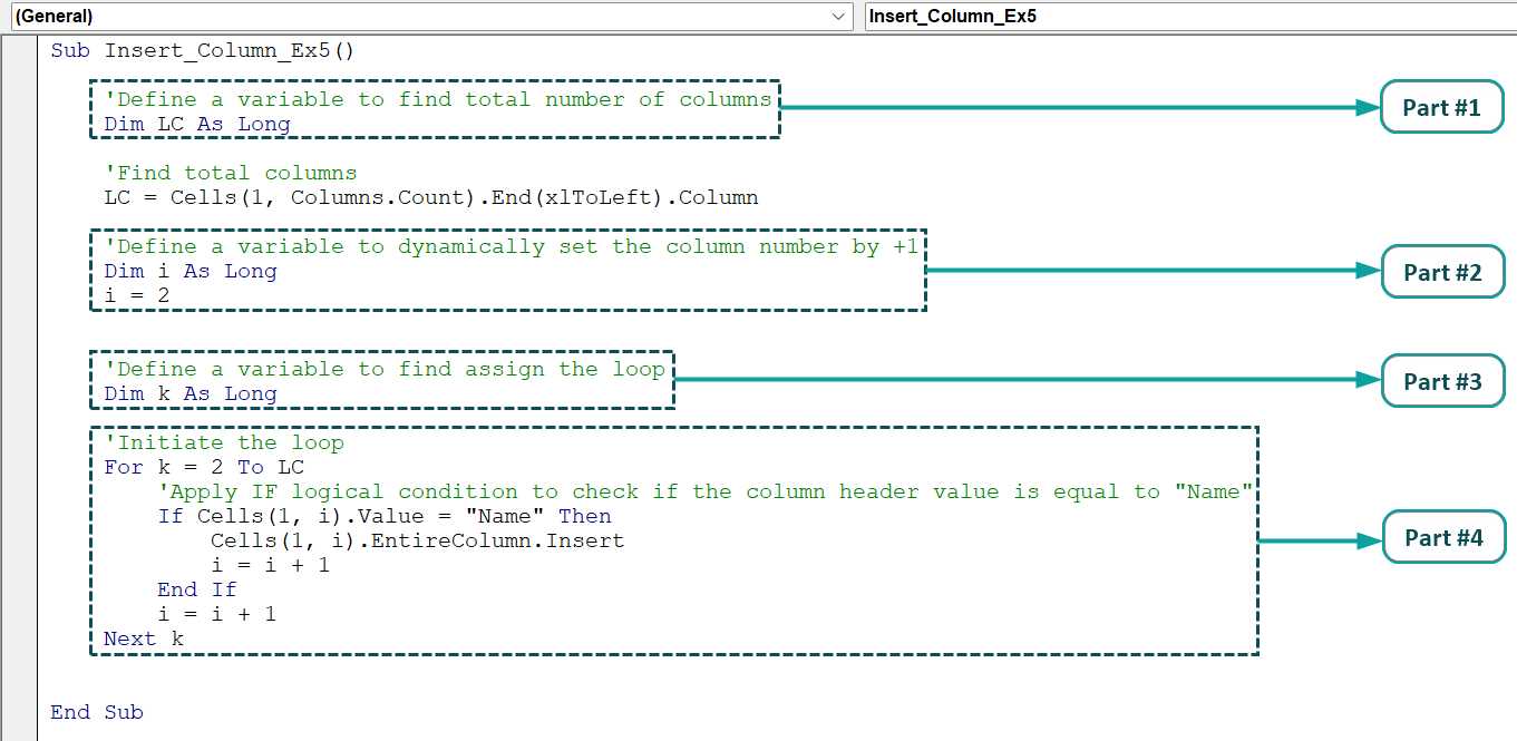 VBA Insert Columns in Excel Examples, How to Insert Columns?