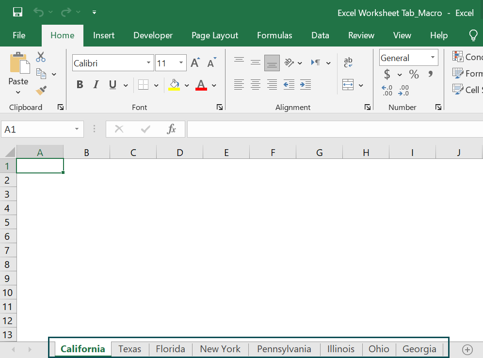 Excel Worksheet Tab Examples, How to Handle? ( Top 9 Ways)