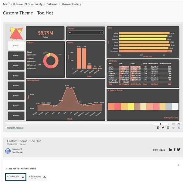 Power BI Themes Examples, How to Design with JSON File?