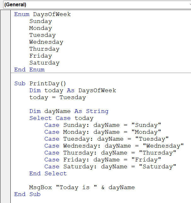 VBA Enum in Excel Syntax, Examples, How to Use Enumeration?