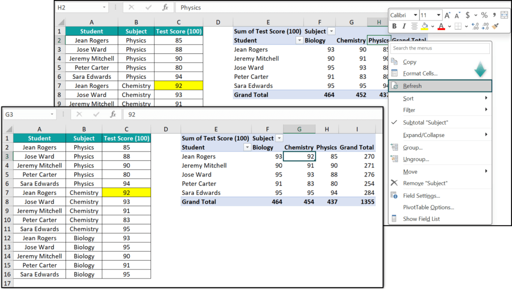 Pivot Table Update in Excel Examples, How To Update?