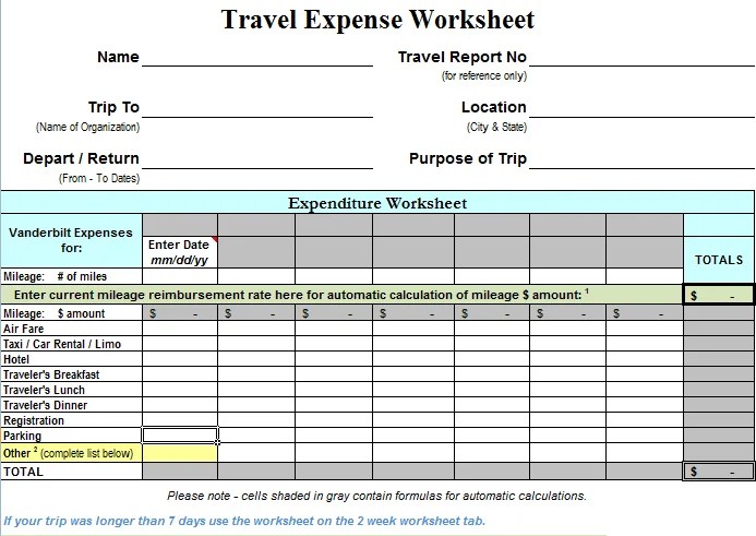 Travel Expense Calculator Templates 9+ Free Docs, Xlsx & PDF Formats