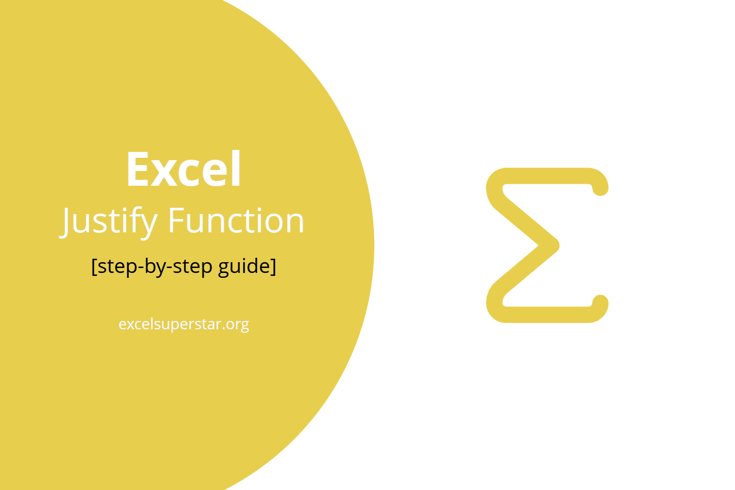 How to use Justify Function in Excel Excel in Hindi