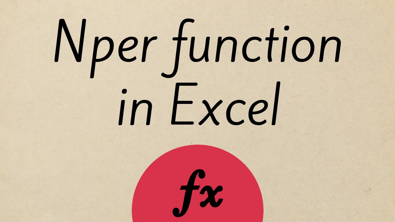 Nper function Nper formulas in Excel in Hindi Excel