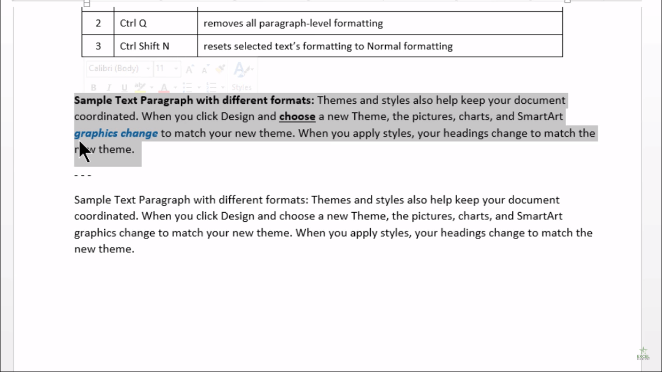 How to use Paragraph Formatting Shortcuts in Word MS Word in Hindi
