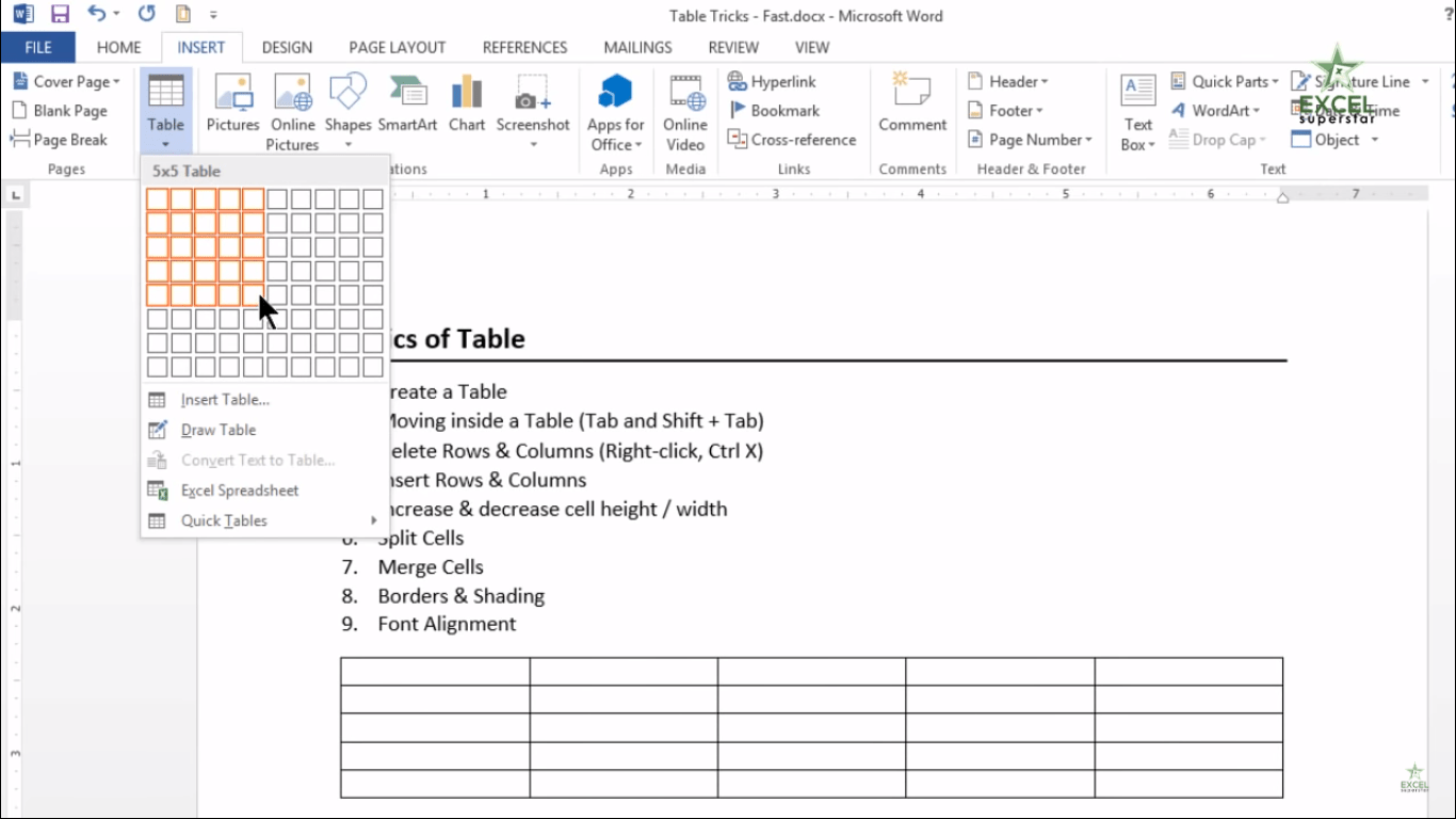 How to use Table Formatting in MS Word MS Word in Hindi