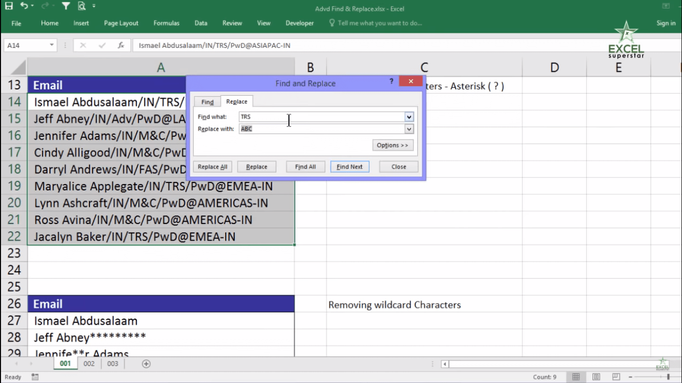 How to use Advanced Find and Replace in Excel Excel in Hindi