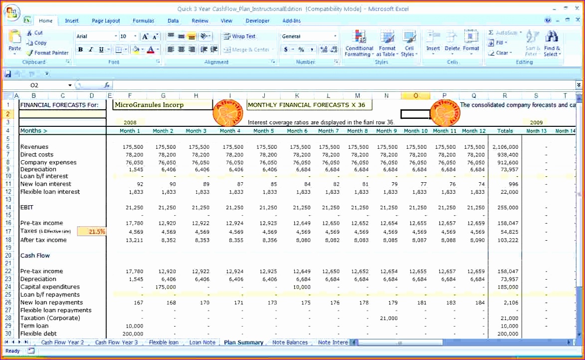 8 Cash Flow Projections Template Excel Excel Templates