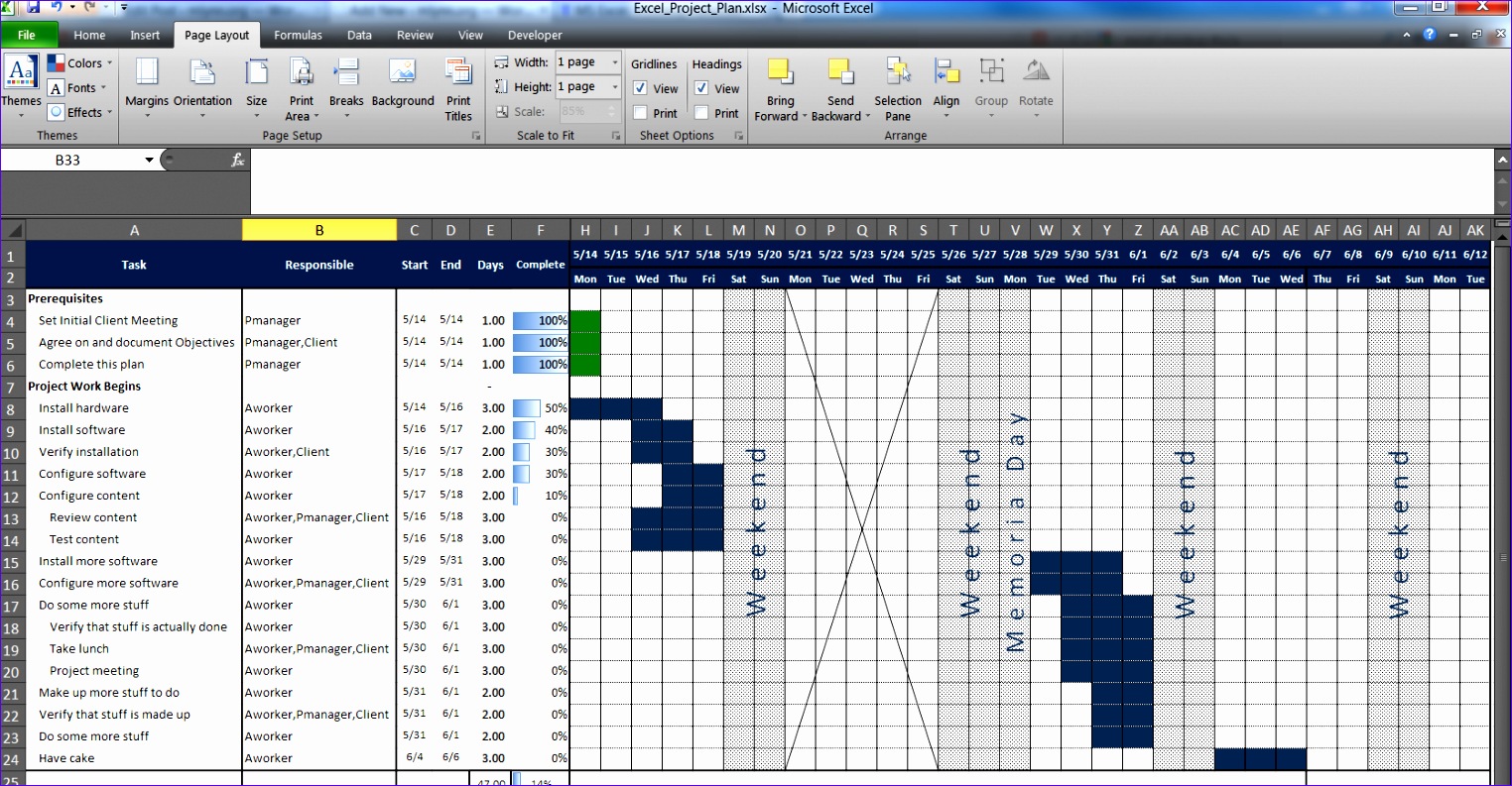 8 Excel Gantt Chart Template 2012 Excel Templates