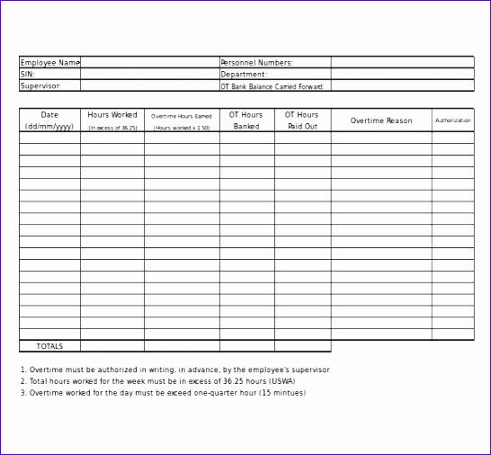 6 Excel Timesheet Template with Overtime Excel Templates