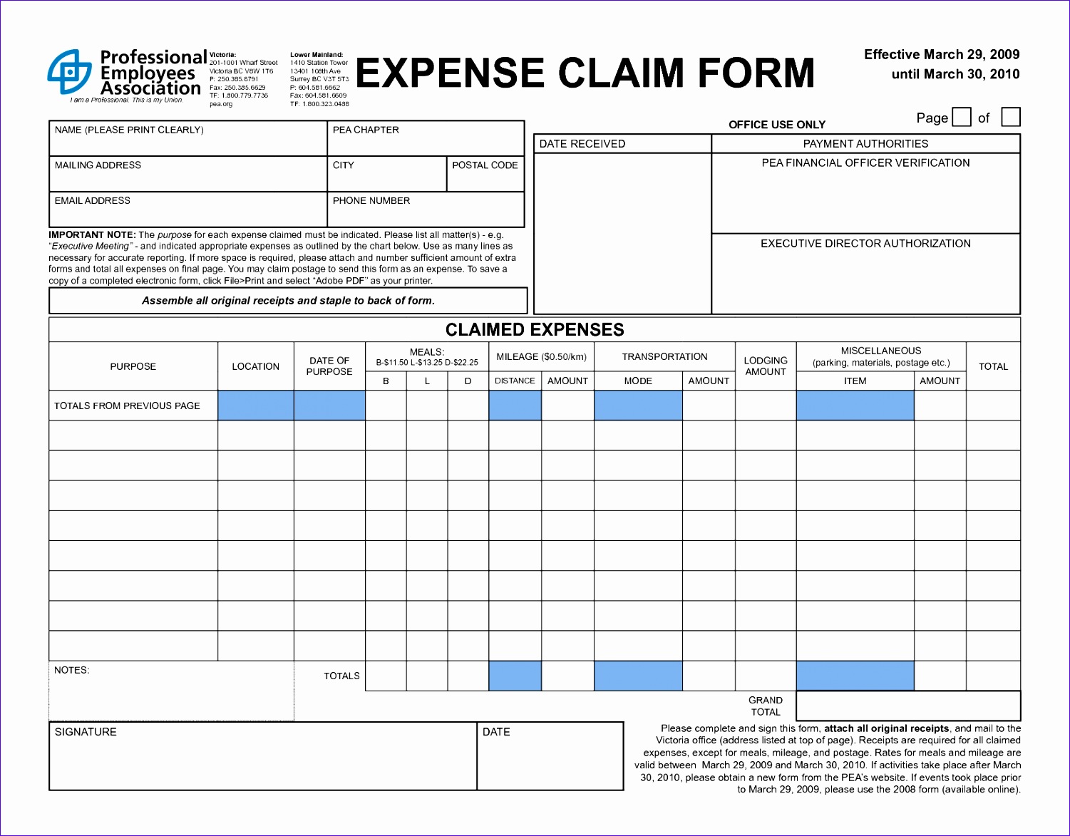 11 Expense Claim form Template Excel Excel Templates