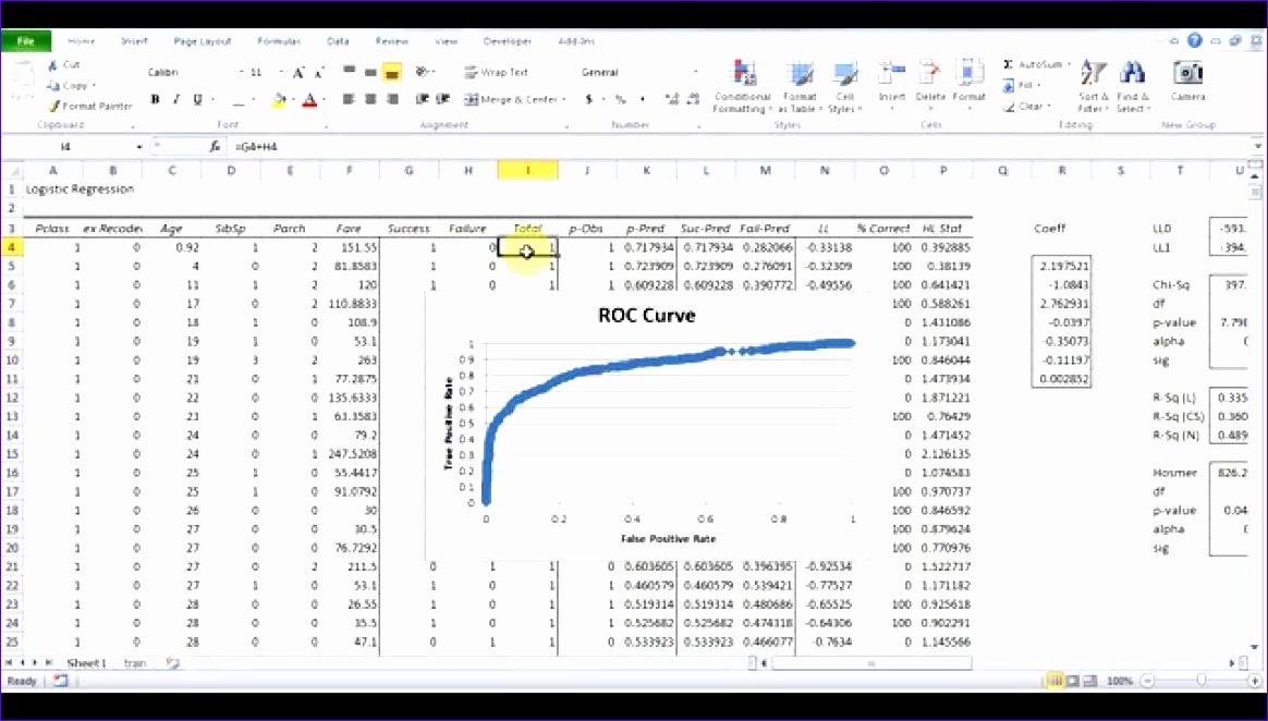 10 Logistic Regression Excel Template Excel Templates Excel Templates