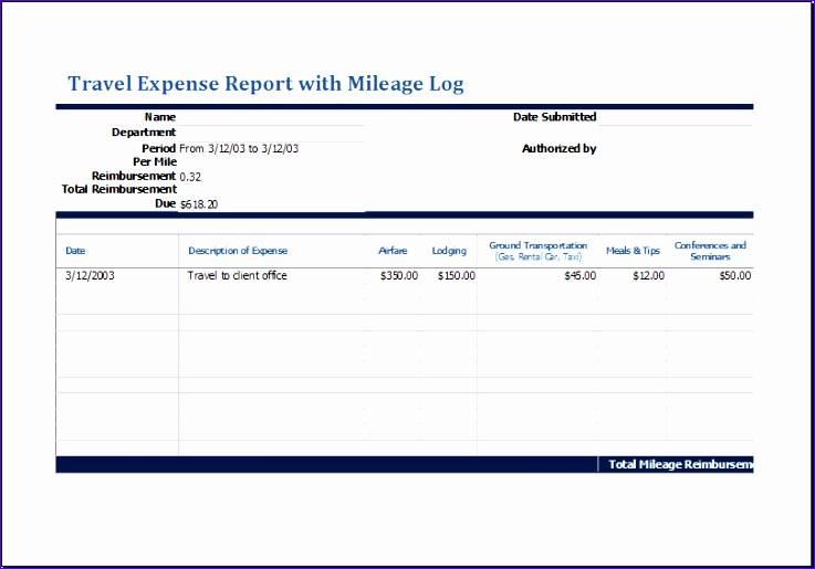 Travel Expense Calculator Excel Templates