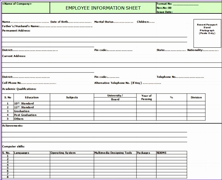 10 Free Employee Database Template In Excel Excel Templates
