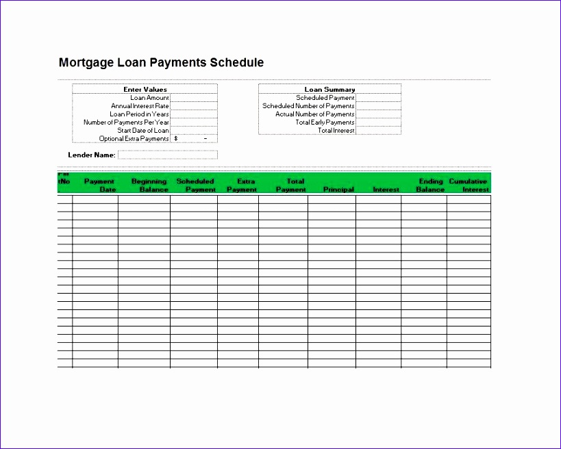 8 Amortization Schedule Excel Template Excel Templates 8 Amortization Schedule Excel Template Excel Templates