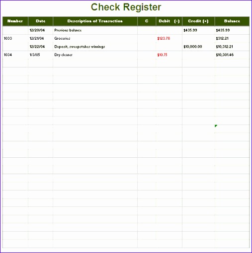 14 Check Register Excel Template Excel Templates Excel Templates