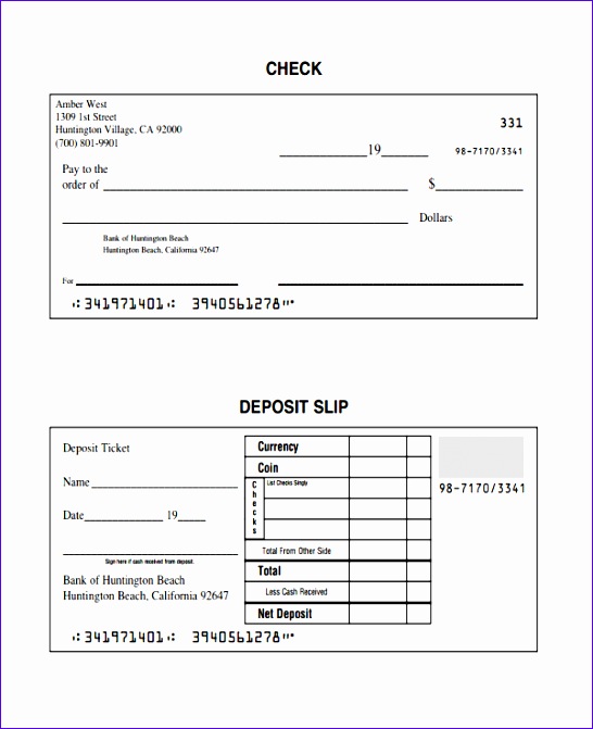 8 Deposit Slip Template Excel Excel Templates