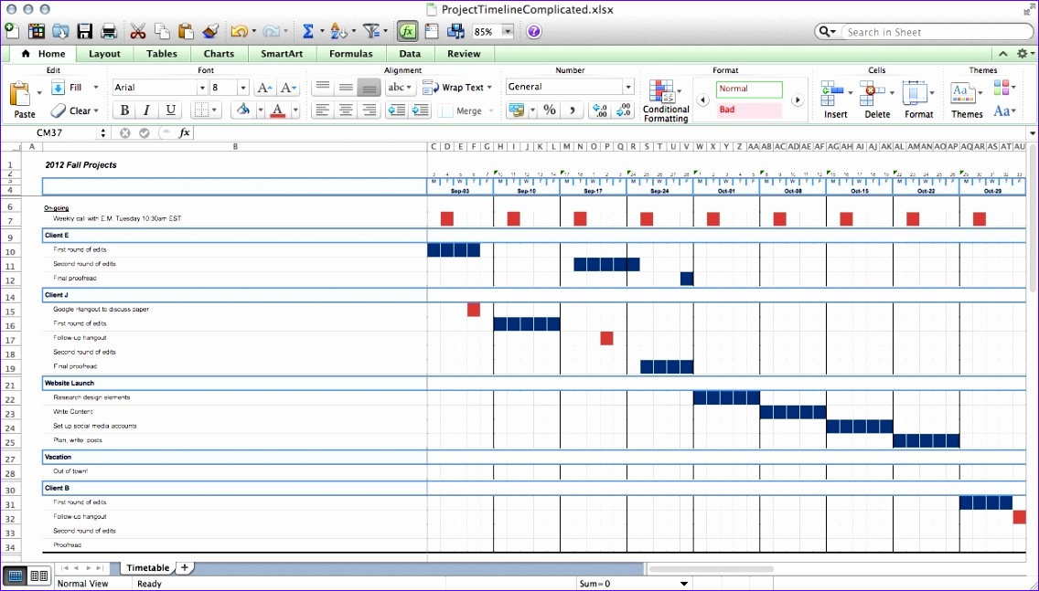 14 Excel 2010 Project Plan Template Excel Templates Excel Templates