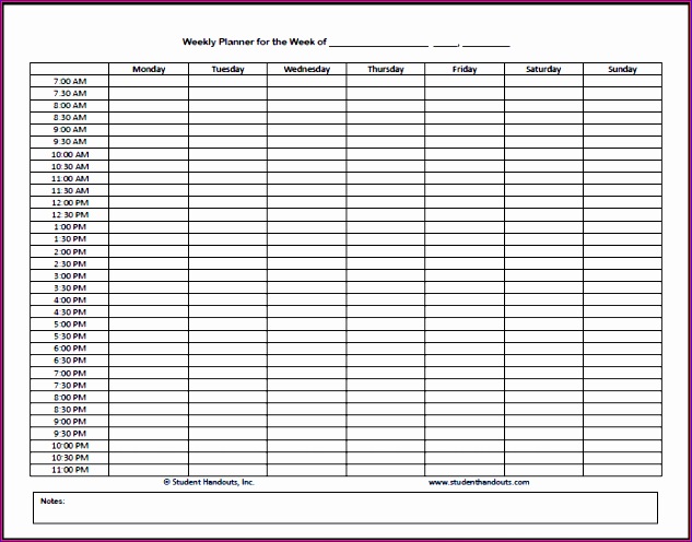 12 Hourly Calendar Template Excel Excel Templates