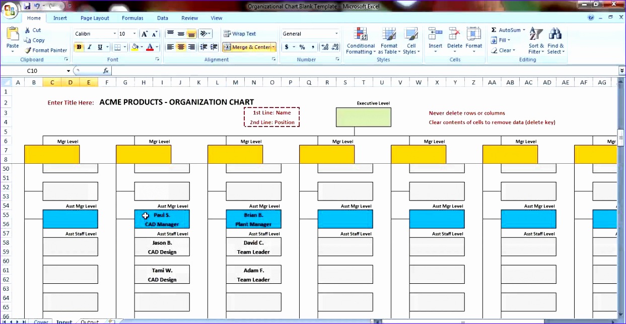 7 org Chart Template Excel Excel Templates