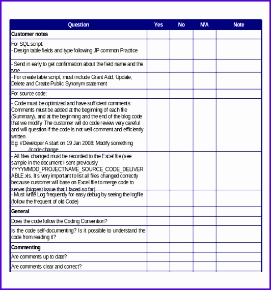 5 Checklist Template In Excel Excel Templates
