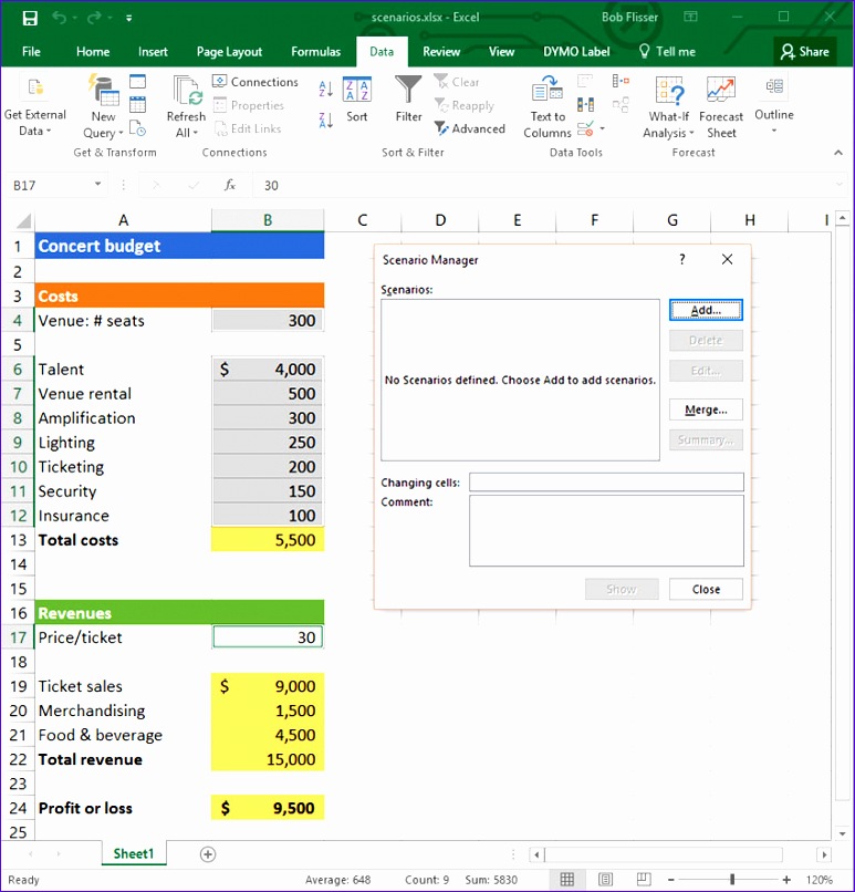 10 Scenario Analysis Excel Template Excel Templates