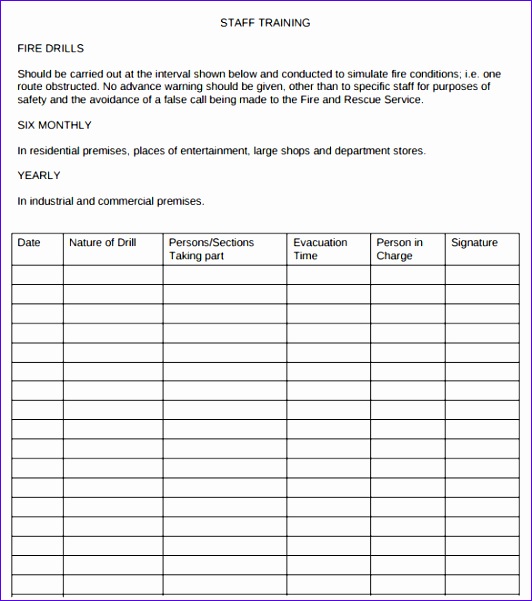 8 Training Diary Template Excel Excel Templates