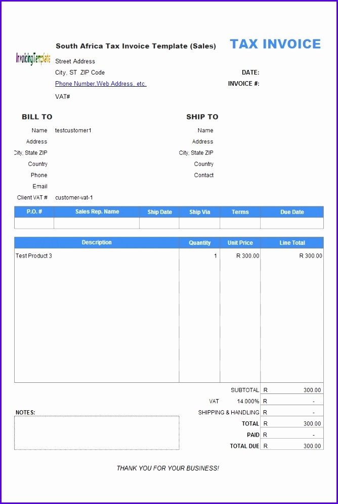 6 Invoice Template for Excel 2007 Excel Templates