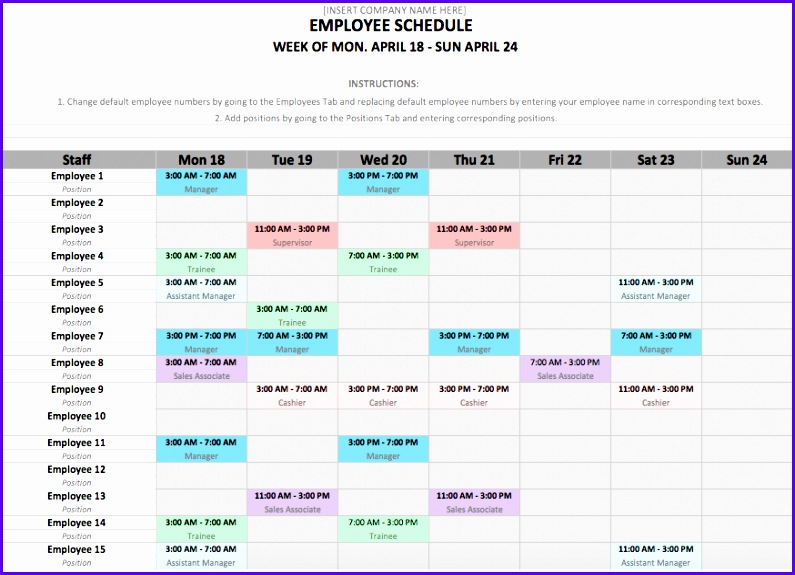 12 Weekly Schedule Template Excel Free Excel Templates