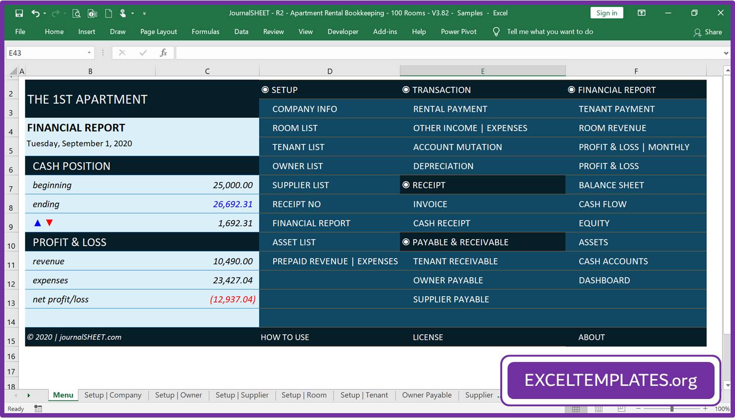 Rental Property Bookkeeping Template »
