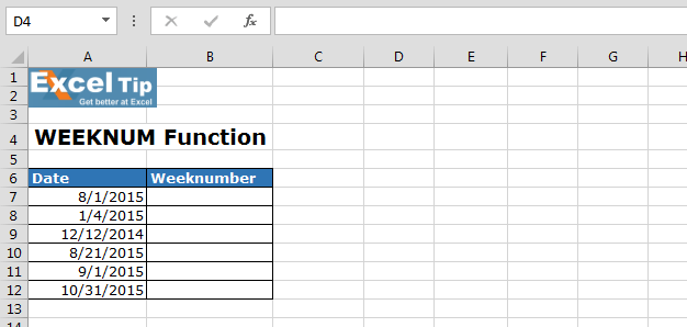 Calculating the Week Number Corresponding with a Specific Date