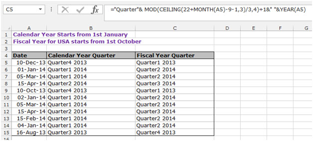How to Calculate the Quarter in Microsoft Excel Microsoft Excel Tips