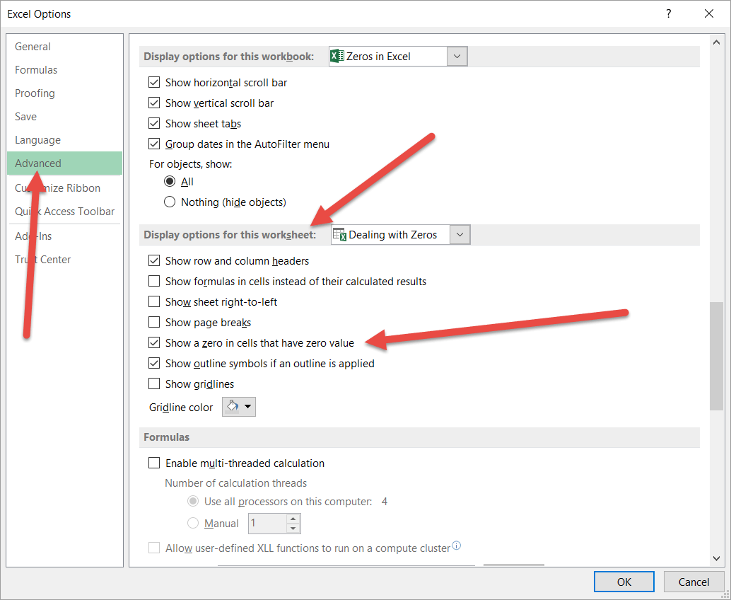 Removing unnecessary "Zero" Values from Excel Excel Training Designs
