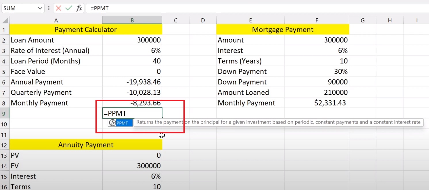 How to use PPMT Function in excel (3 Easy Steps) ExcelTutorial