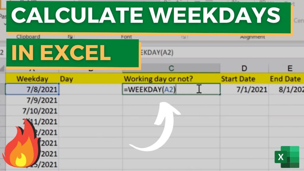 Count Number Of Weekdays Between Two Dates Excel Printable Templates Free