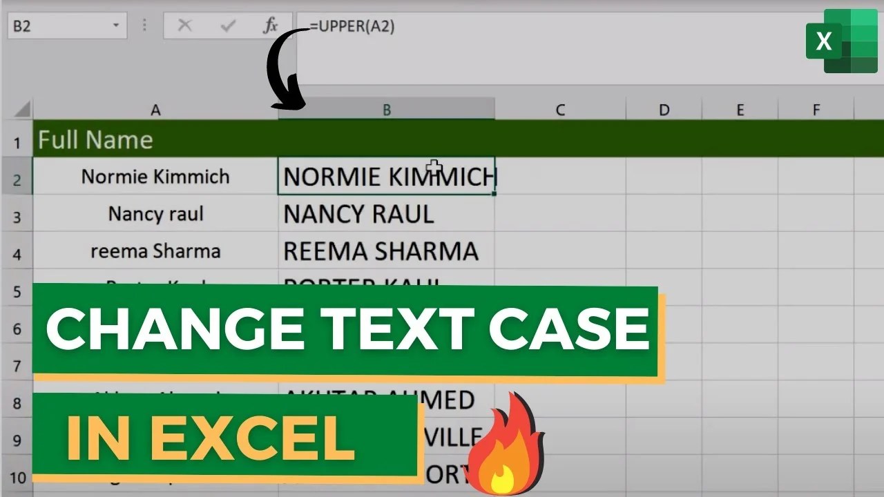 Change Case in Excel ExcelTutorial