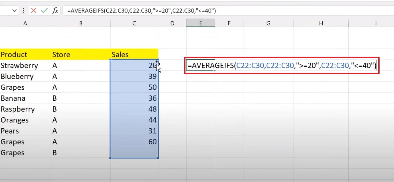 How to Use AVERAGEIFs Function in Excel The Ultimate Guide