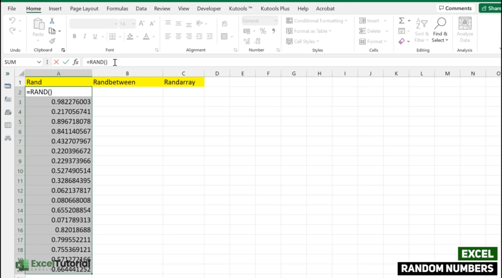 3 Easy Ways to Generate Random Numbers In Excel ExcelTutorial
