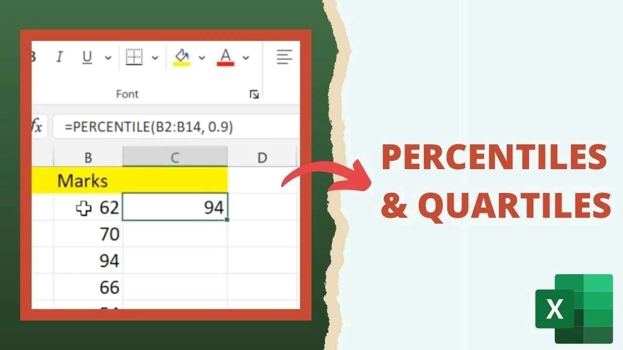 How to Use PERCENTILE and QUARTILE in Excel A StepbyStep Guide