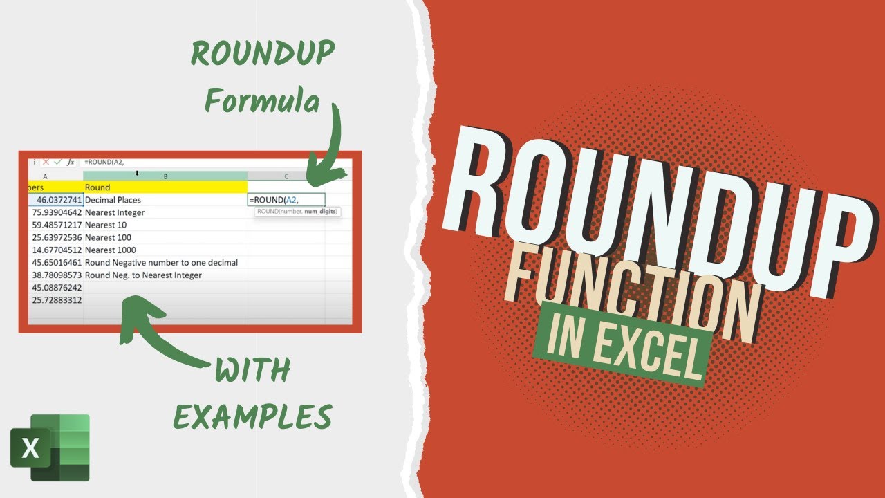 How to Use ROUNDUP Function in Excel (With Examples) ExcelTutorial