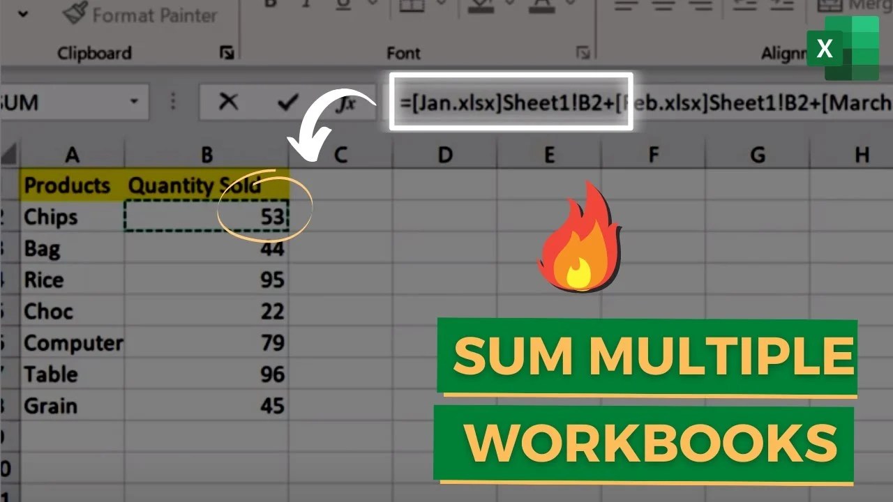 How to Sum Multiple Workbooks in Excel ExcelTutorial