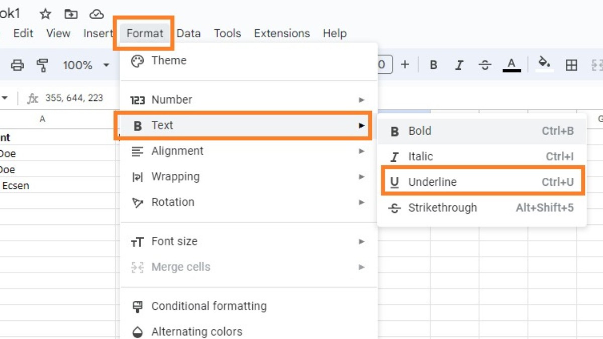 How To Underline In Google Sheets (Easy Guide) ExcelTutorial